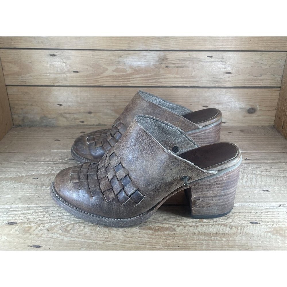 Freebird by Steven Mules Sandals Brown Leather Size 5 FB-USA Womens - Picture 3 of 9